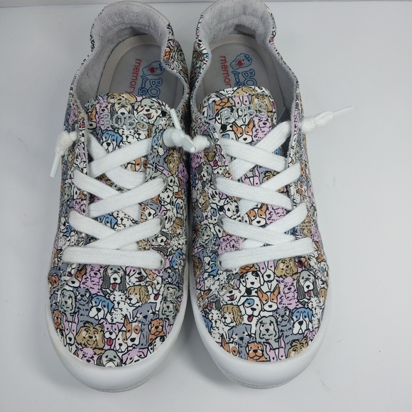 Skechers Bobs Memory Foam Size 8.5 Dogs Dog Lover Slip On Low Top Sneakers Shoes - Picture 3 of 15